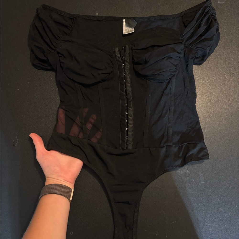 Windsor Black Off-Shoulder Shapewear Top